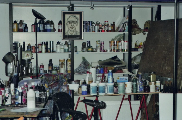 Atelier im Keller des Hauses in Freiburg-Ebnet