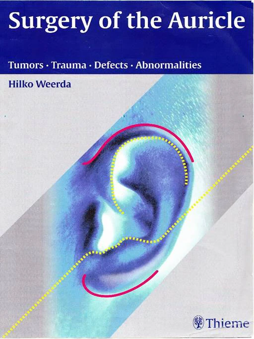 Englischer Umschlag des Buchs Surgery of the Auricle.